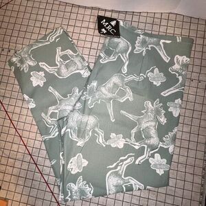 Michigan Rag Company Green Moose Pants XL Pull-on Drawstring Cotton/Poly New NWT